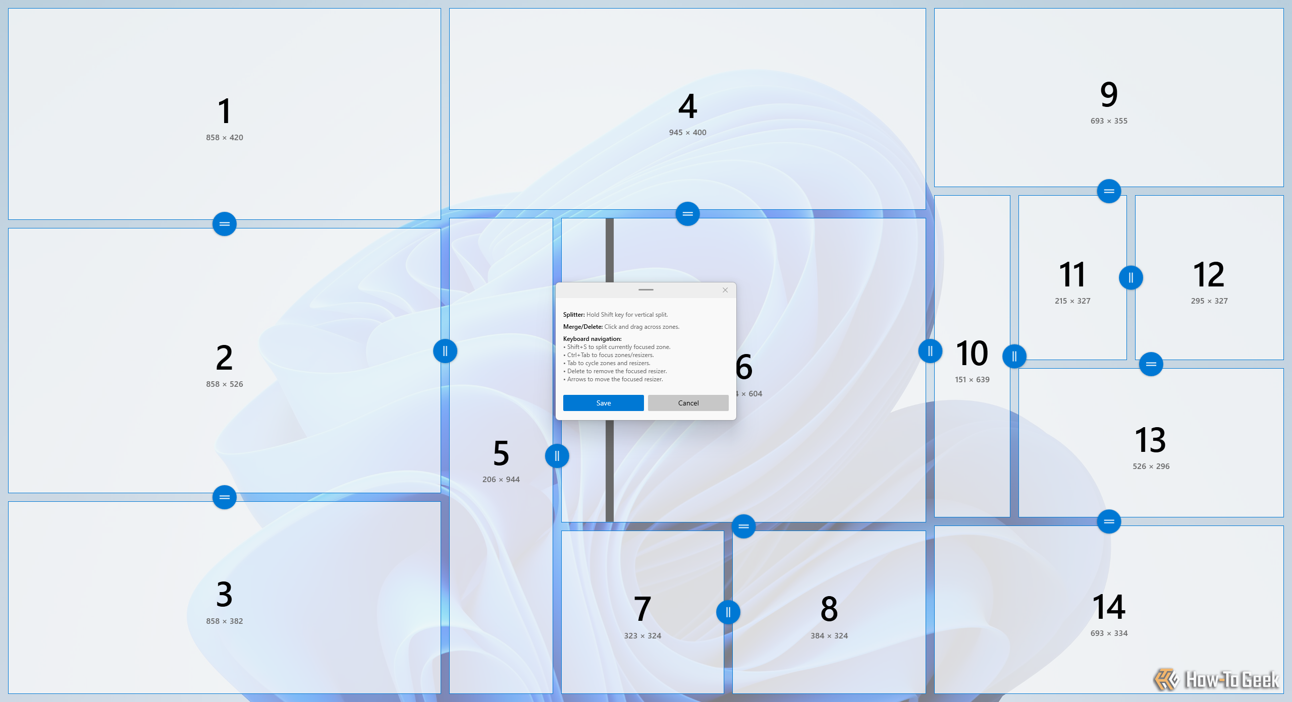 A custom, and completely useless, layout example. 